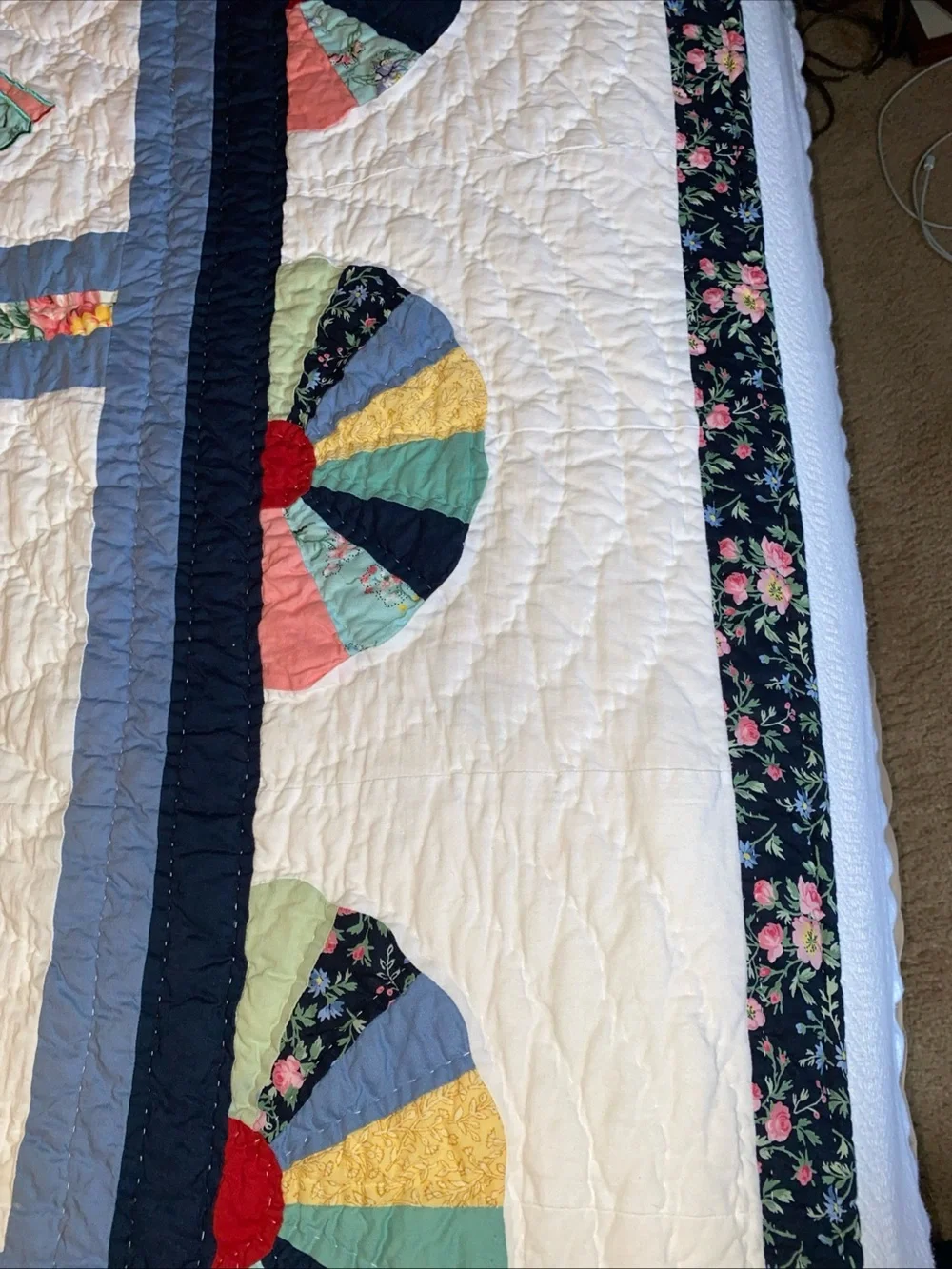 AMERICAN PACIFIC 68” X83” Grandmothers Fan Limited Edition 108 Of 2250 Quilt -B9